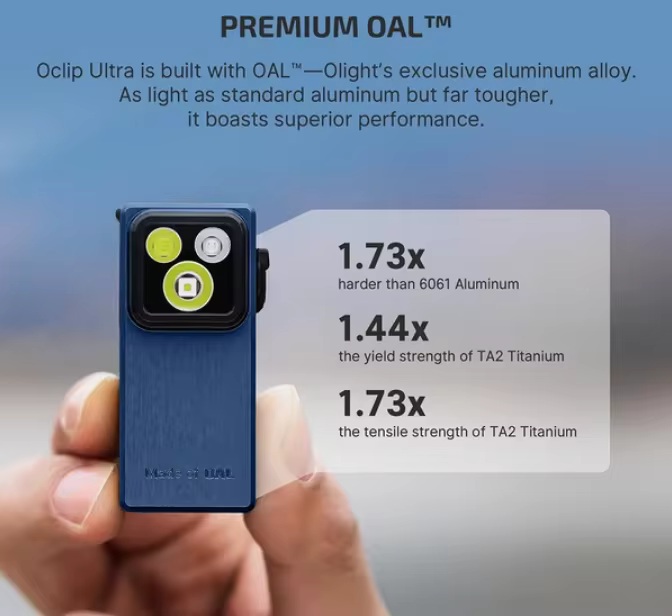 Olight Oclip Ultra 3-in-1 Lighting Torch with Flood, Spot&800mW UV