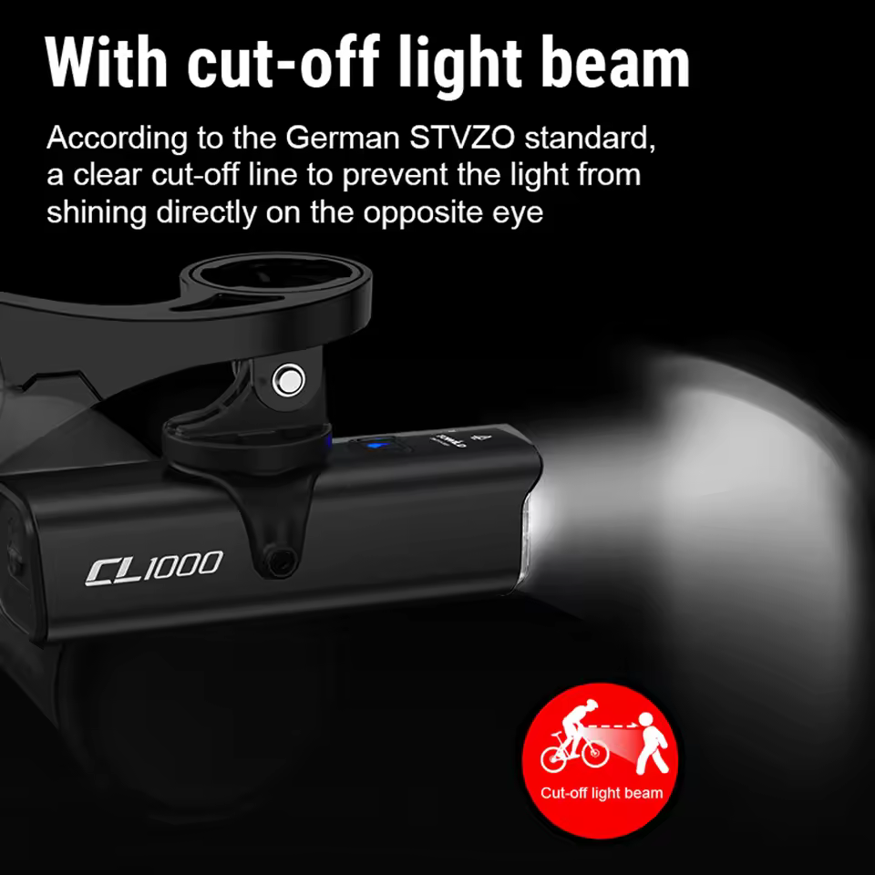 TOWILD CL1000 Bike Front Light IPX6 waterproof Rechargeable Bicycle Light 1000LM Cycling Headlight LED Flashlight MTB Bike Lamp