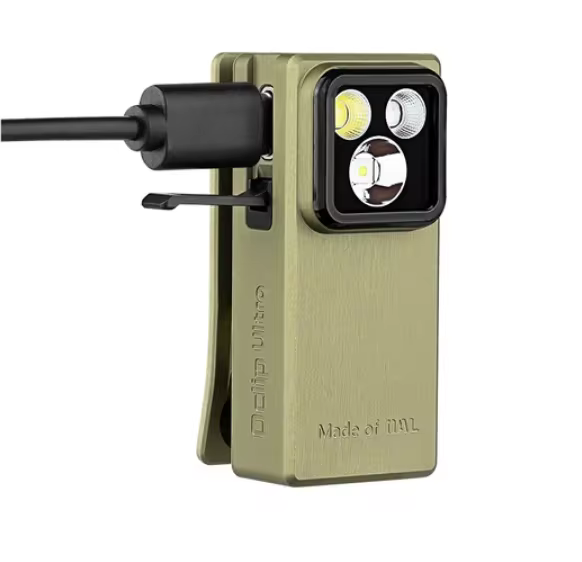 Olight Oclip Ultra 3-in-1 Lighting Torch with Flood, Spot&800mW UV