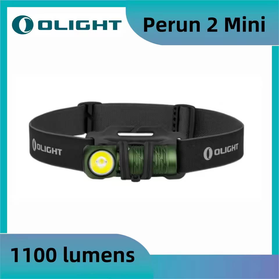Olight Perun 2 Mini Flashlight. 1100 lumens, waterproof Rechargeable Right-Angle Flashlight Combining Both White and Red LEDs