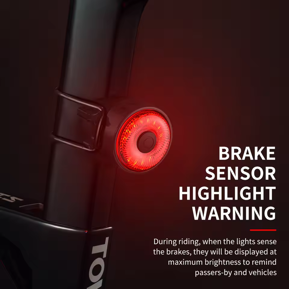 TOWILD TL03 Bicycle Smart Auto Brake Sensing Light Type C Charging LED Cycling Taillight Bike Rear Light Warn Bicycle Taillight