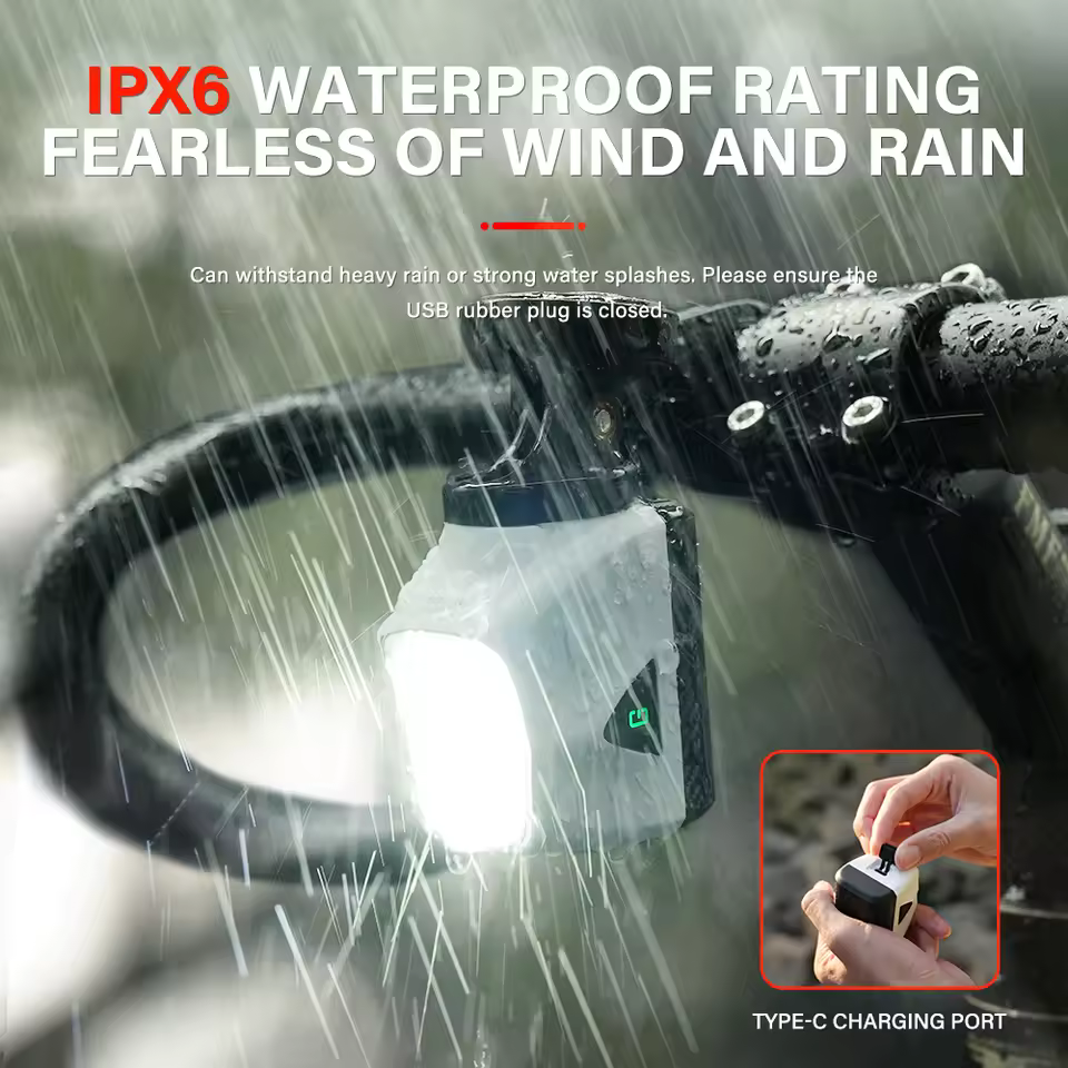 TOWILD Bike Lights With Focus/Flood Beam 1900LM Rechargeable Led Bicycle Front Lights IPX6 As Power Bank Mtb Cycling Headlight