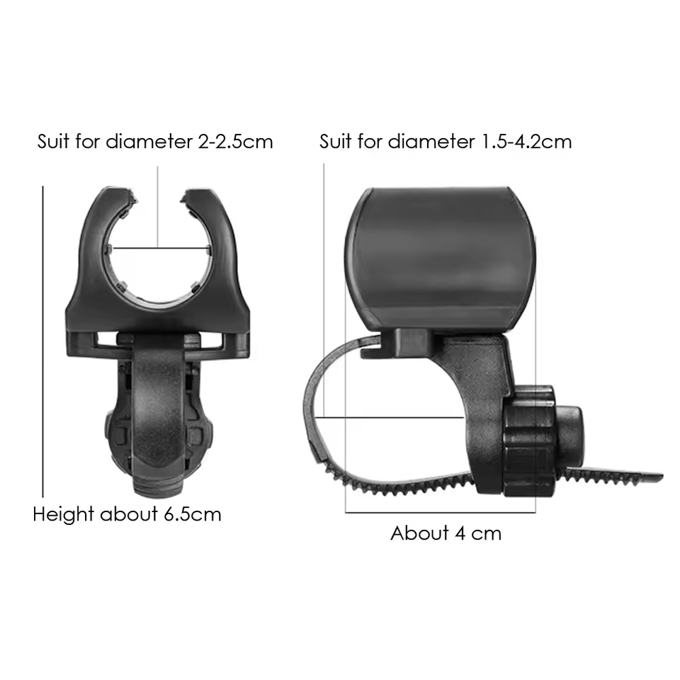 TOWILD 1 Pcs Universal Bicycle Clip LED Torch Lamp Flashlight Mount Bracket Holder for 90 Degrees Rotation bike accessories