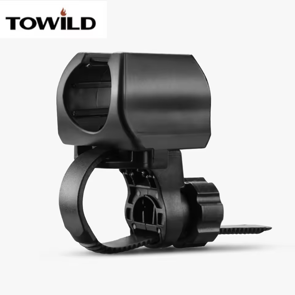 TOWILD 1 Pcs Universal Bicycle Clip LED Torch Lamp Flashlight Mount Bracket Holder for 90 Degrees Rotation bike accessories