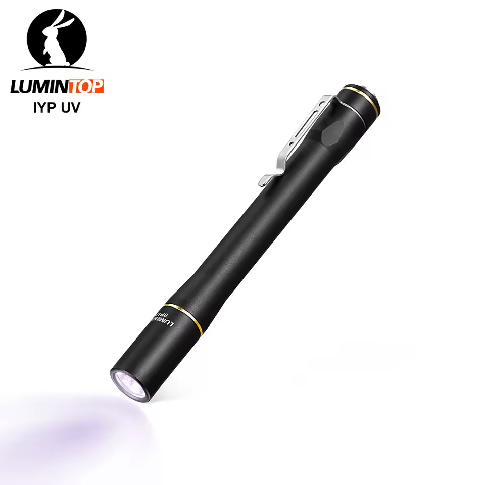 Lumintop IYP365 UV flashlight 2*AAA battery support 365nm UV led for pet stains Authenticate currency and other unsee check
