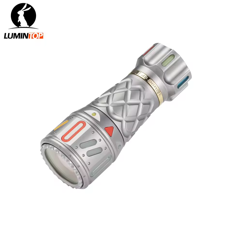 Titanium LEP flashlight Lumintop THOR 1 Gyro 18350 flashlight 1200 meters distance with strobe SOS outdoor searching flashlight