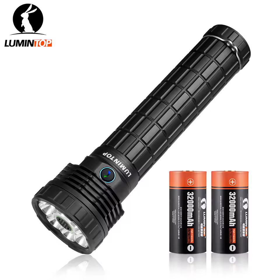 Lumintop MACH V3.0 double 46950 battery flashlight with turbo 50000 lumens powerful outdoor flashlight with fan USB TYPE C char