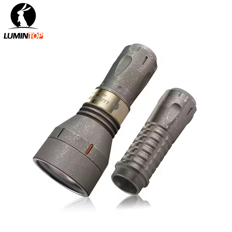 Titanium LEP flashlight Sandblast Lumintop THOR 2 TI version 1700 meters long distance support 18350 18650 battery flashlight