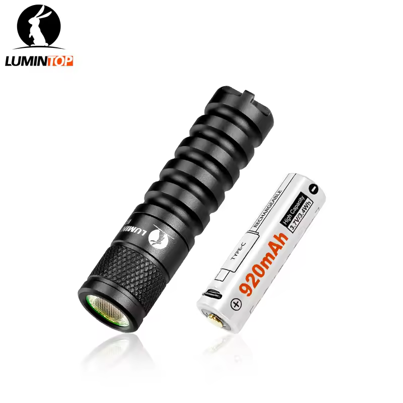 Ultra Bright 760 Lumens LED Flashlight Lumintop EDC15 with 70m Beam Distance, Dual Power Source (14500 Li-ion/AA Battery)