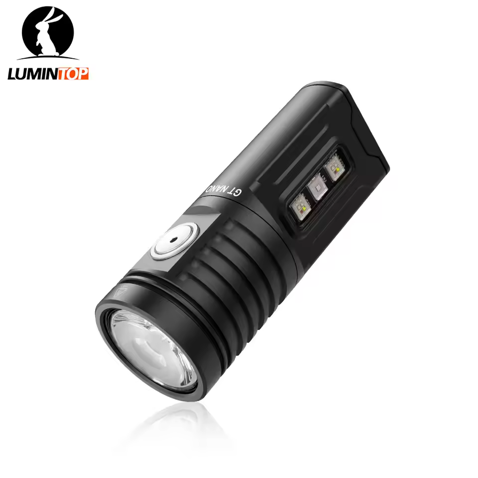 Lumintop GT NANO V5.0 USB TYPE C rechargeable flashlight support 10280 battery with 1400 lumen main light RGB UV sidelight