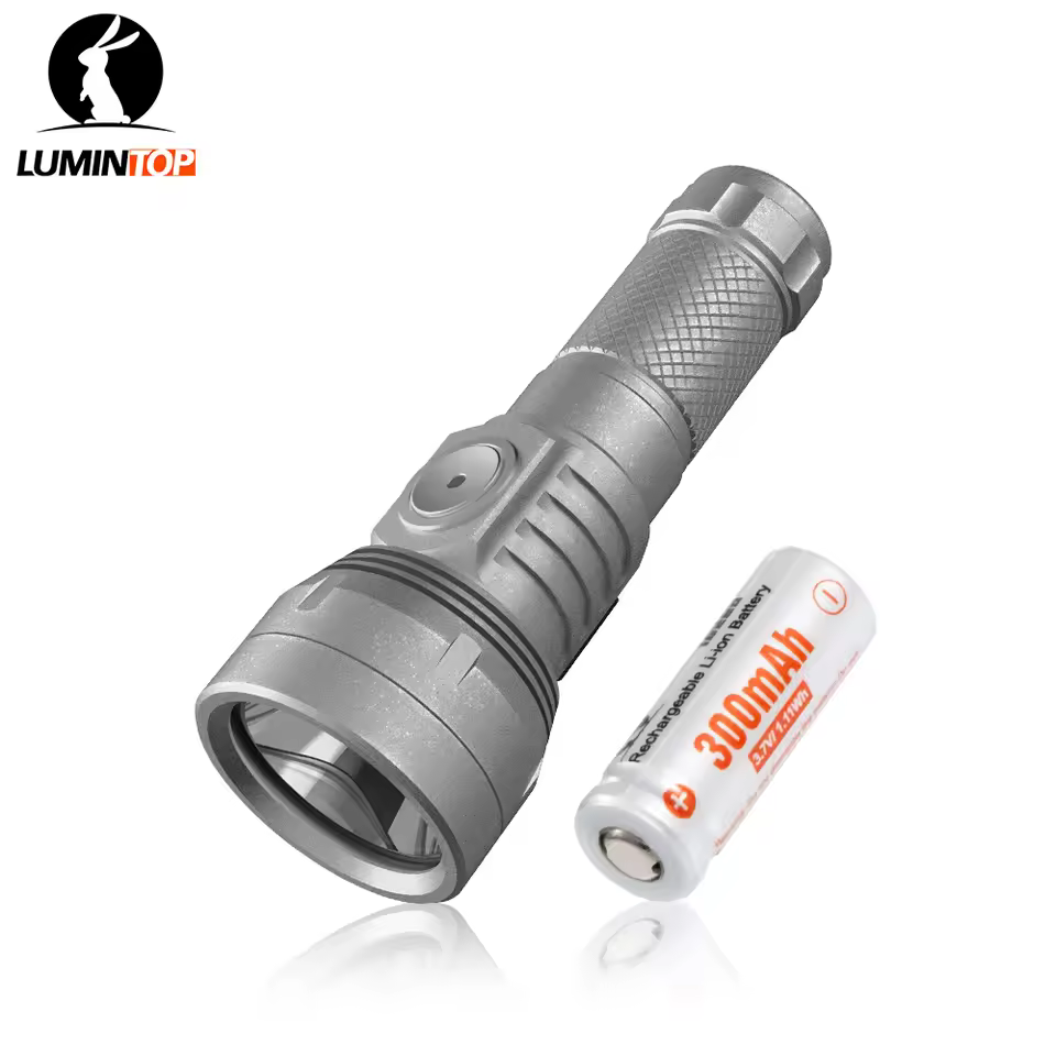 Titanium flashlightLumintop GT NANO V3.0 Mini powerful flashlight support 10750 extend tube 400 meters 700 lumens flashlight