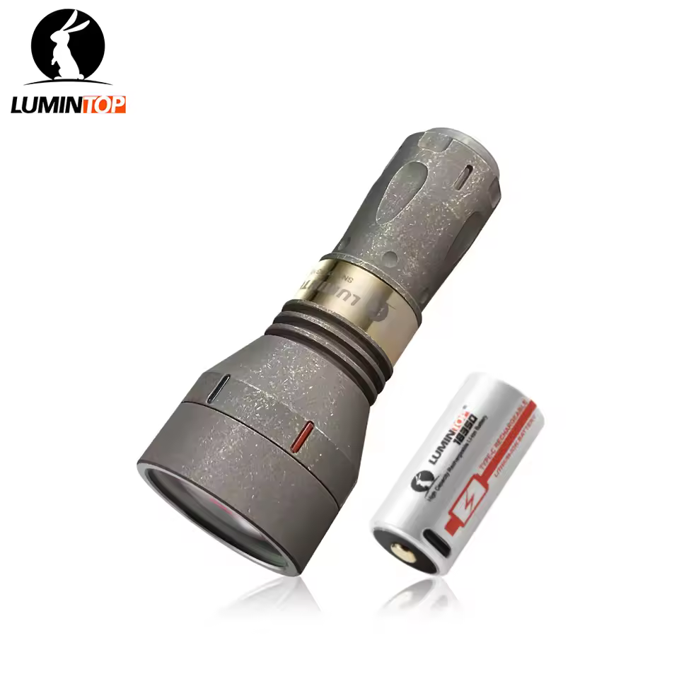 Titanium LEP flashlight Sandblast Lumintop THOR 2 TI version 1700 meters long distance support 18350 18650 battery flashlight