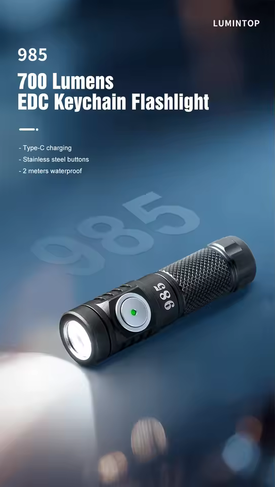 Lumintop 985 Frog V3.0 mini flashlight 570 lumens with extend tube 10750 flashlight 750 lumens mini keychain torch
