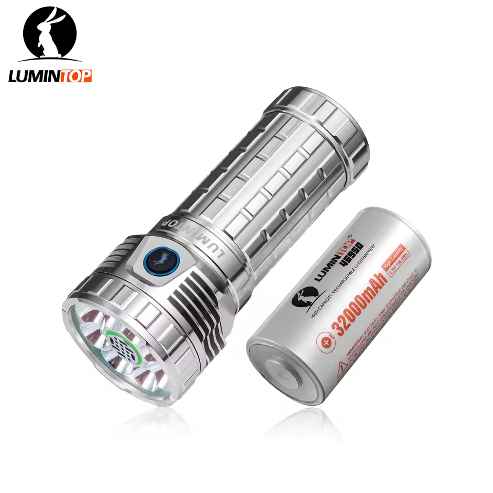 Lumintop Mach Silver version 46950 flashlight USB TYPE C charging flashlight powerful 23000 lumens 500 meters distance outdoor f