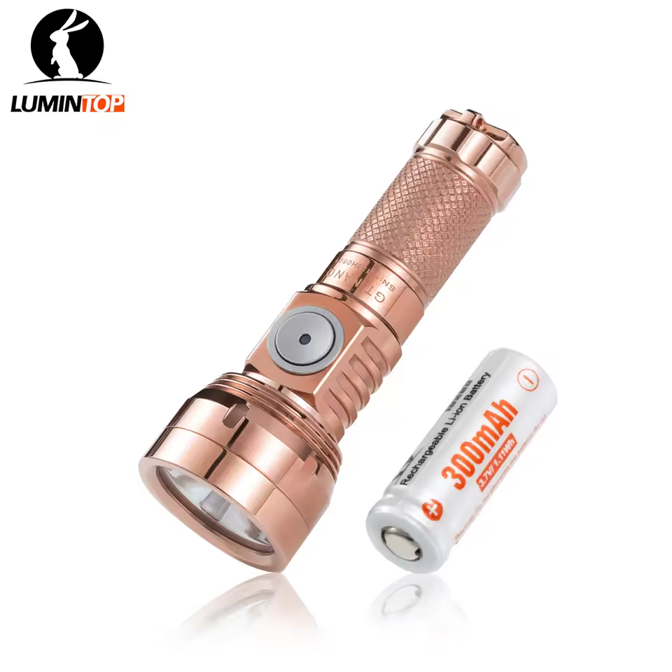 Lumintop Copper flashlight with 10280 battery mini flashlight USB TYPE C rechargeable 700 lumens 400 meter can extend tube 10750