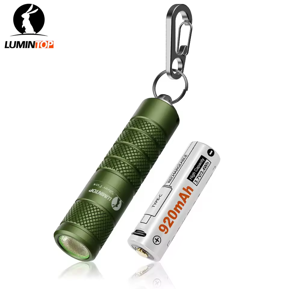 14500 mini flashlight with magnetic tail 760 lumens keychain flashlight Lumintop fox 5 modes with memory function