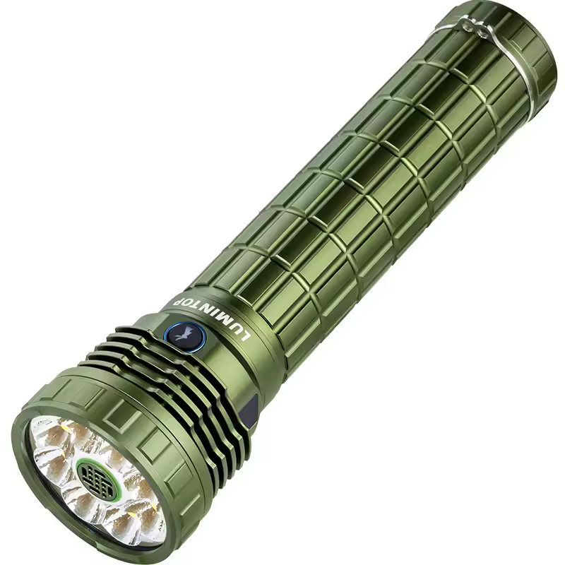 10000 Lumens LED Flashlight with Dual 46950 Batteries | 8 High-Performance LEDs & Built-in Cooling fan USB TYPE C flashlight