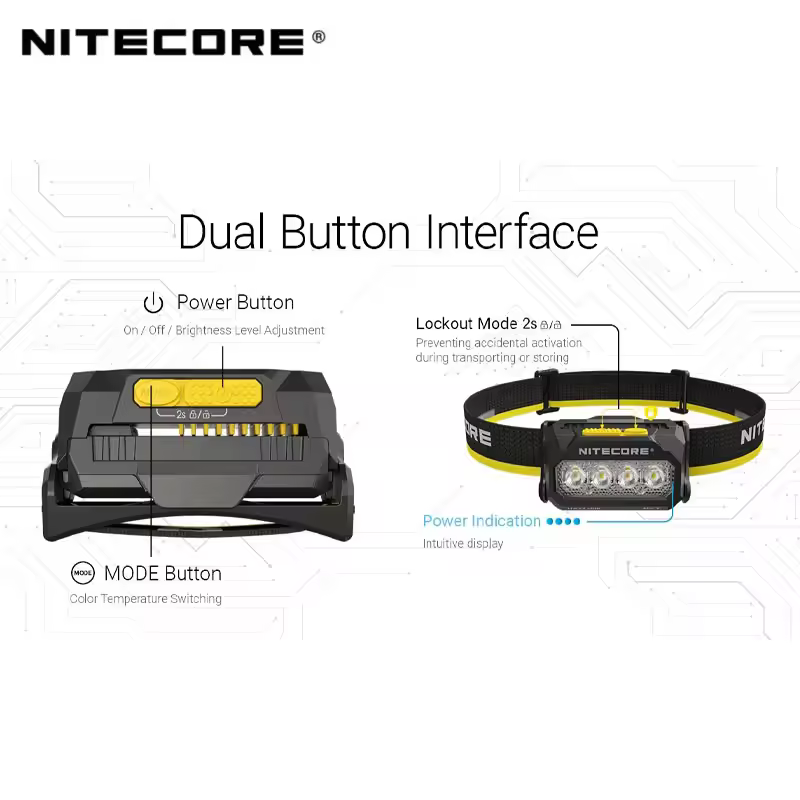 NITECORE HA27 UHE Modular AAA Headlamp 3 Color Temperatures 800 Lumens Led Headlight with HLB1500 Battery for Night Run Camping