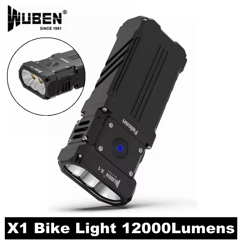 WUBEN X1 Bike Light Ultra Bright Powerful Flashlight 12000Lumens Waterproof Protable Torch For Outdoors Camping Cycling Lighting