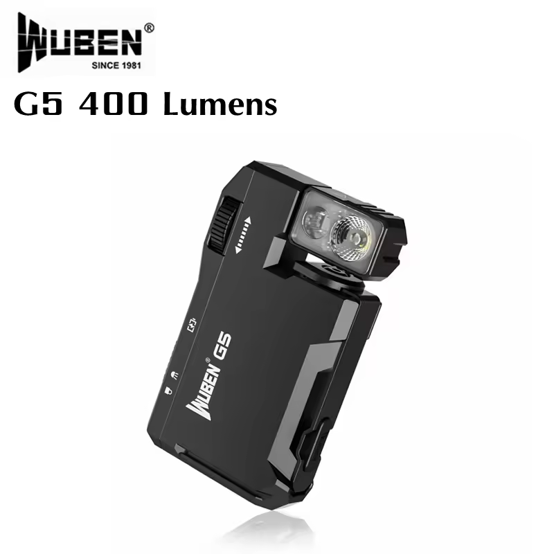 WUBEN G5 Mini EDC Light Portable Pocket Flashlight 400Lumens Waterproof Magnetic Tail 52g Ultra-lightweight 180° Rotating Head