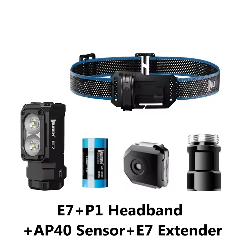 WUBEN E7 Rechargeable Headlamp 1800Lumens Mimi Portable Waterproof Magnetic EDC Flashlight For Outdoor Camping Running Hunting