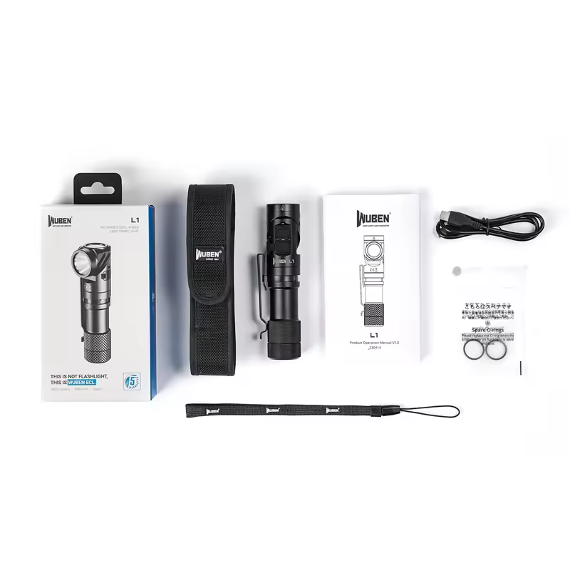 WUBEN L1 Dual-Source Light Rechargeable Flashlight 2000Lumens Magnetic Tail Waterproof Torch For Outdoor Camping Hiking Lighting