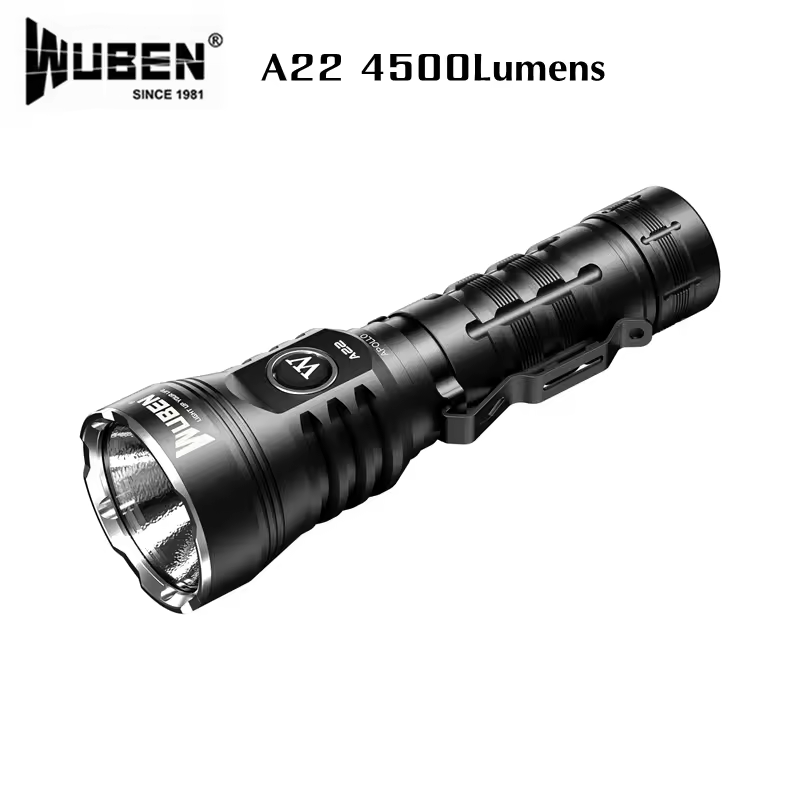 WUBEN A22 Rechargeable Tactical Flashlight 4500Lumens Ultra-Bright Hard Light Waterproof Torch For Outdoor Camping Hunting Light