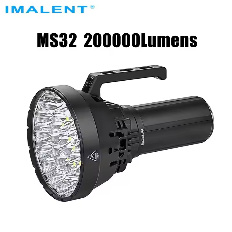 IMALENT MS32 Flashlight 200000Lumens Super Bright Powerful Light High Power Portable Rechargeable Waterproof Torch 1618M Beam
