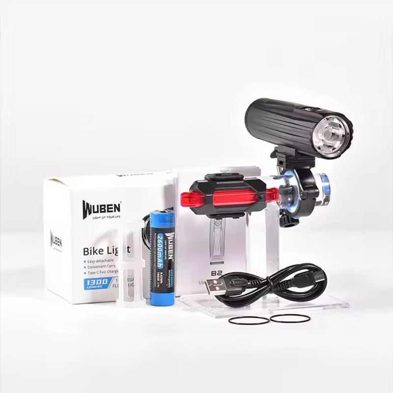 WUBEN B2 Bike Light Rechargeable Flashlight 1300Lumens Waterproof Portable Bicycle LED Torch For Outdoor Riding Cycling Lighting