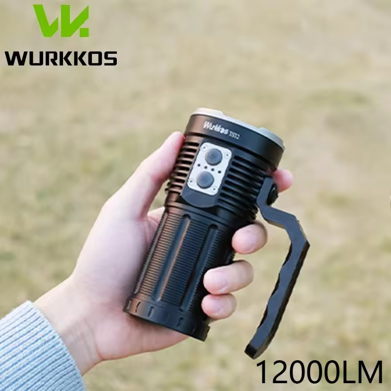 Wurkkos TS32 12000lm Powerful Rechargeable Flashlight 3*21700 Dual Switch Torches Max Throw 584m IP68 Waterproof Power Bank