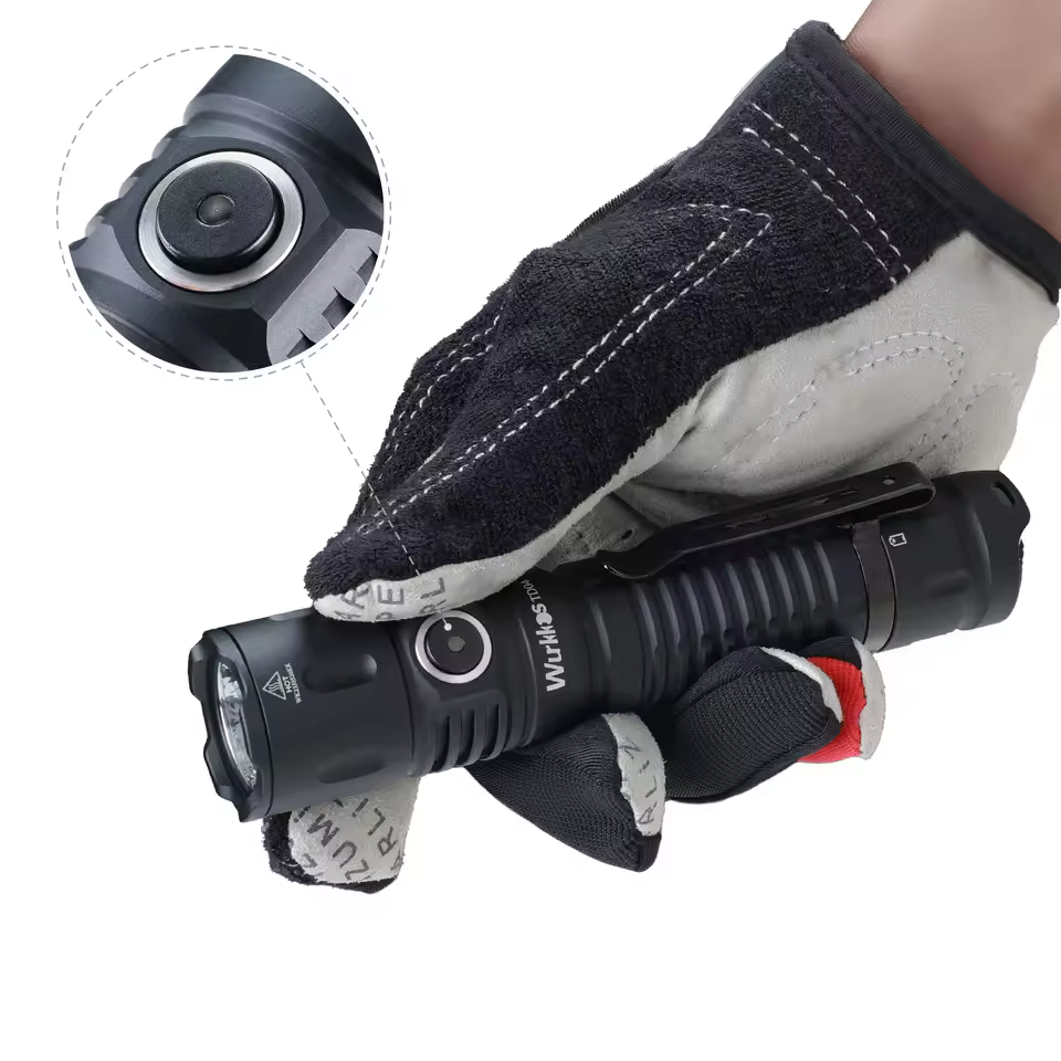 Wurkkos TD04 21700 EDC Self Defense Tactical Flashlight Powerful 3000LM Rechargeable Torch XHP50D HI LED Lamp IP68 Dual Switch