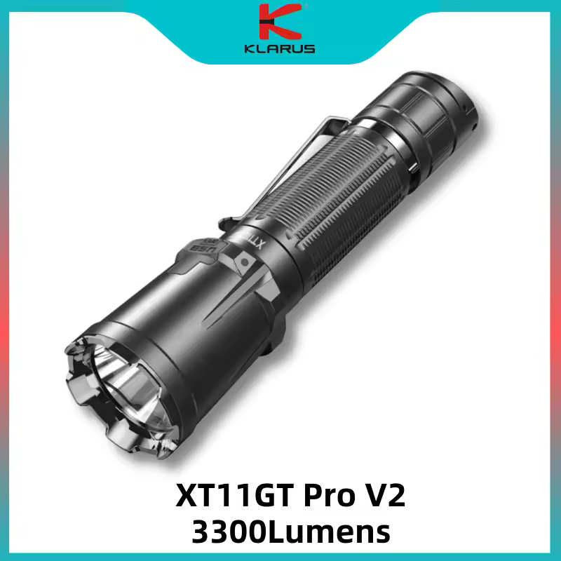 KLARUS XT11GT Pro Rechargeable LED Flashlight CREE XHP35 HD LED 2200Lumen Tactical Torch by 18650 Battery For Police