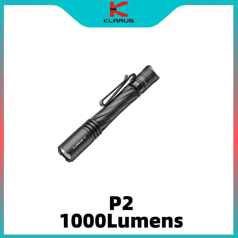 Klarus P2 1000Lumens USB-C Rechargeable EDC Flashlight 365Days Standby Protable Pen Light With Battery