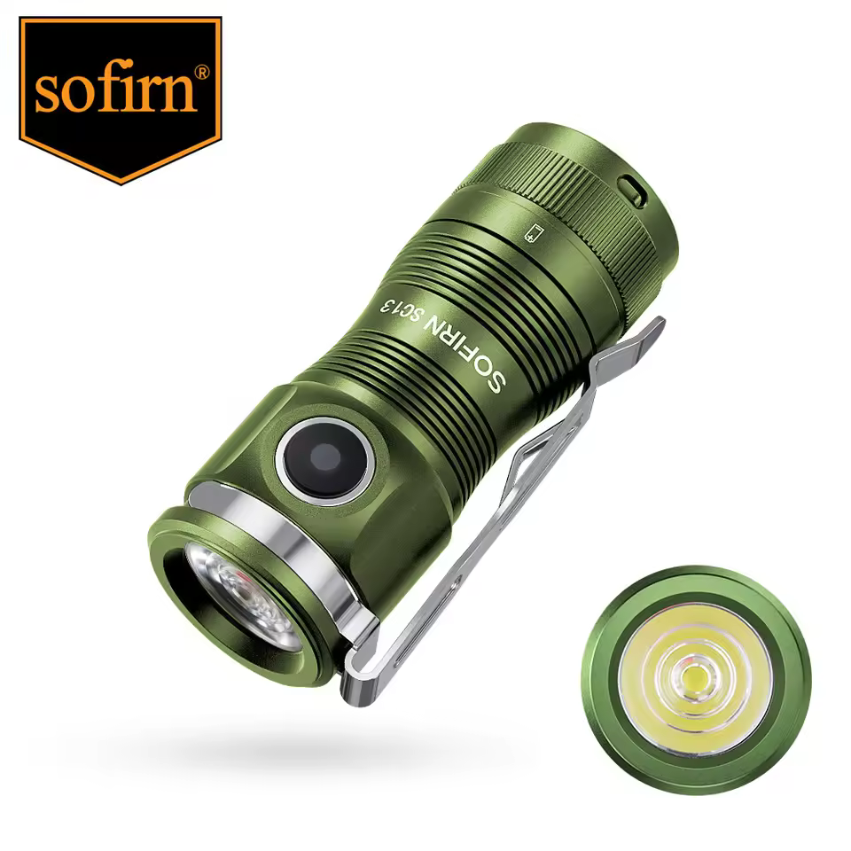 Sofirn SC13 519A 5000K Mini Powerful Led Light LED 1100lm 18350 Rechargeable Flashlight with Magnetic