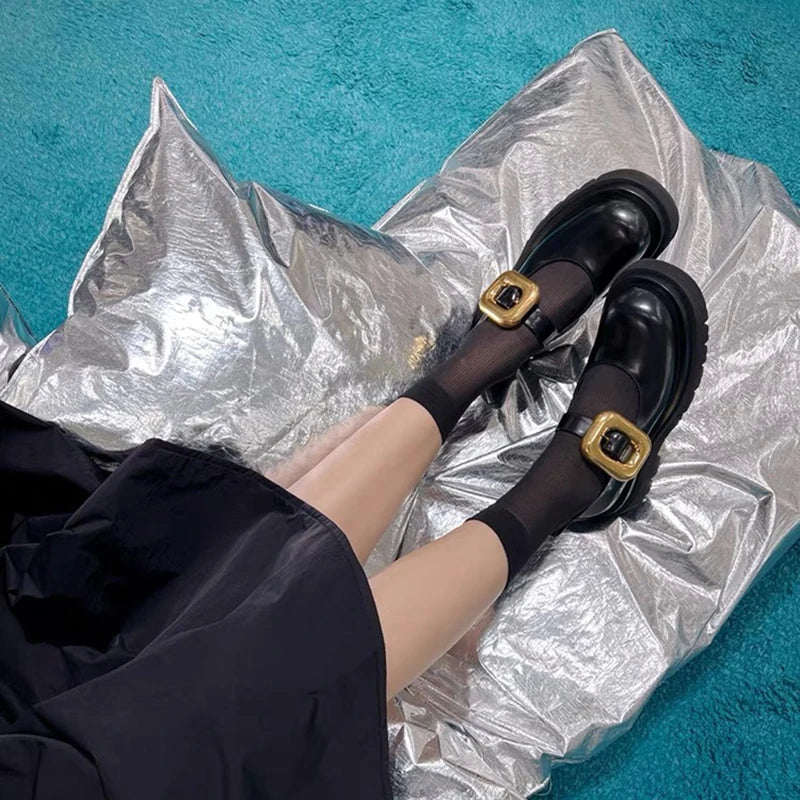 Women Fashion Gold Buckle