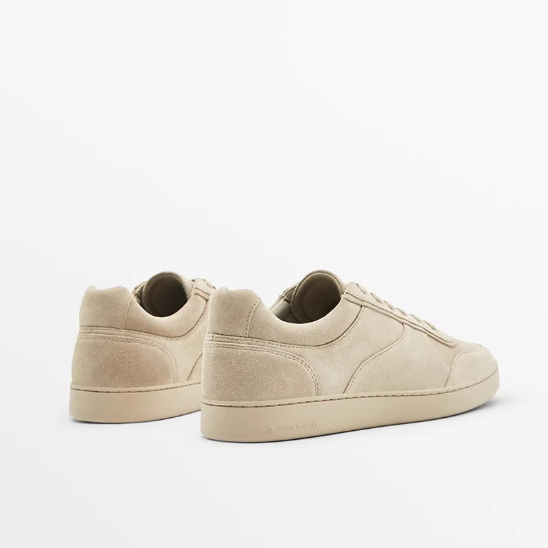 Genuine Leather Men Sneakers Casual Lace Up