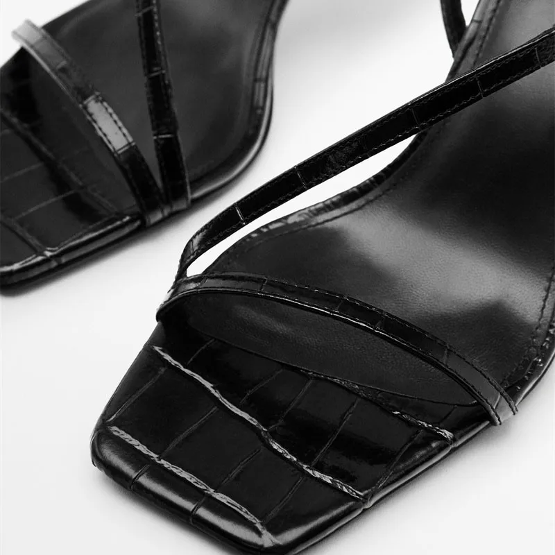Genuine Leather High Heels Women Sandals