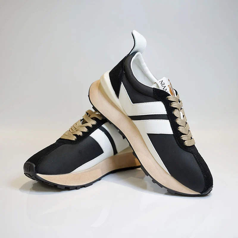 Genuine Leather Women Sneakers Lace Up