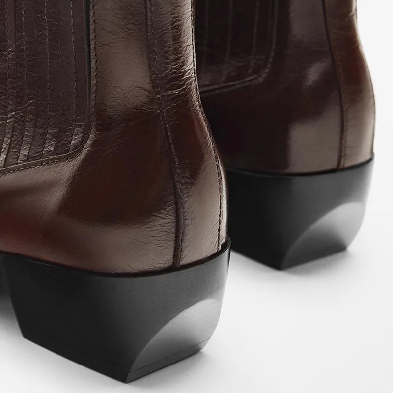 Genuine Leather Women Chelsea Boots