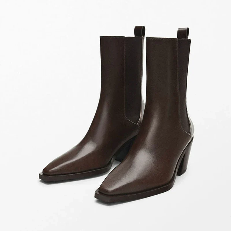 Genuine Leather Women Chelsea Boots