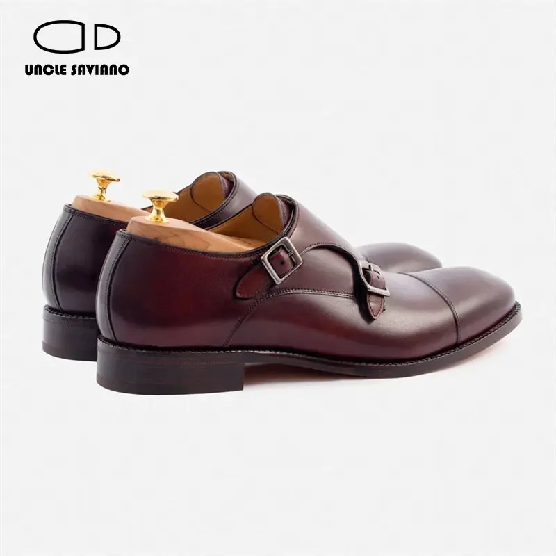 Double Monk Straps Dress Men Shoes