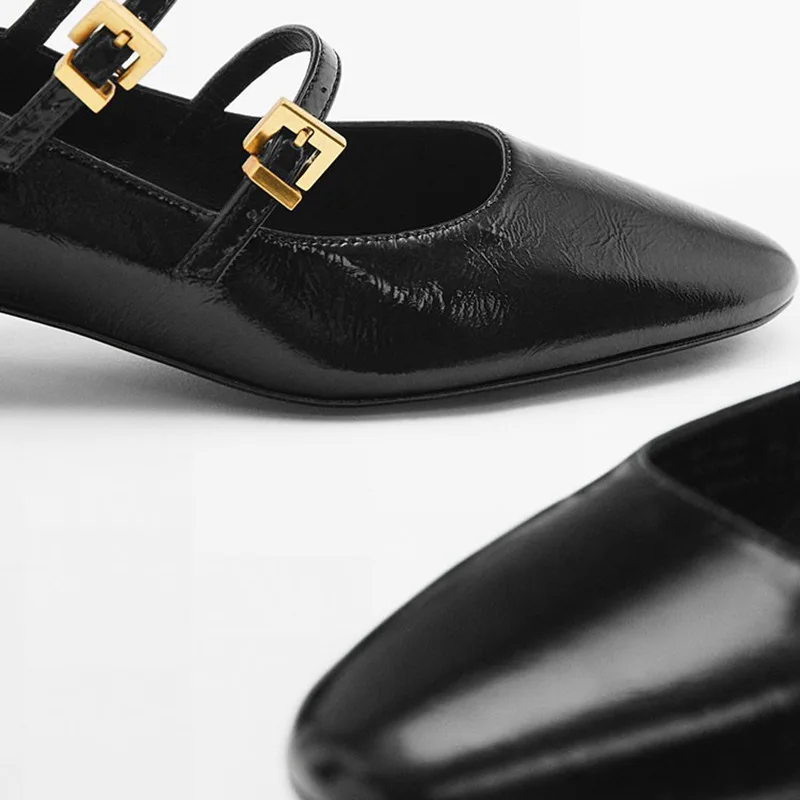 Genuine Leather Women Ankle Buckle Strap