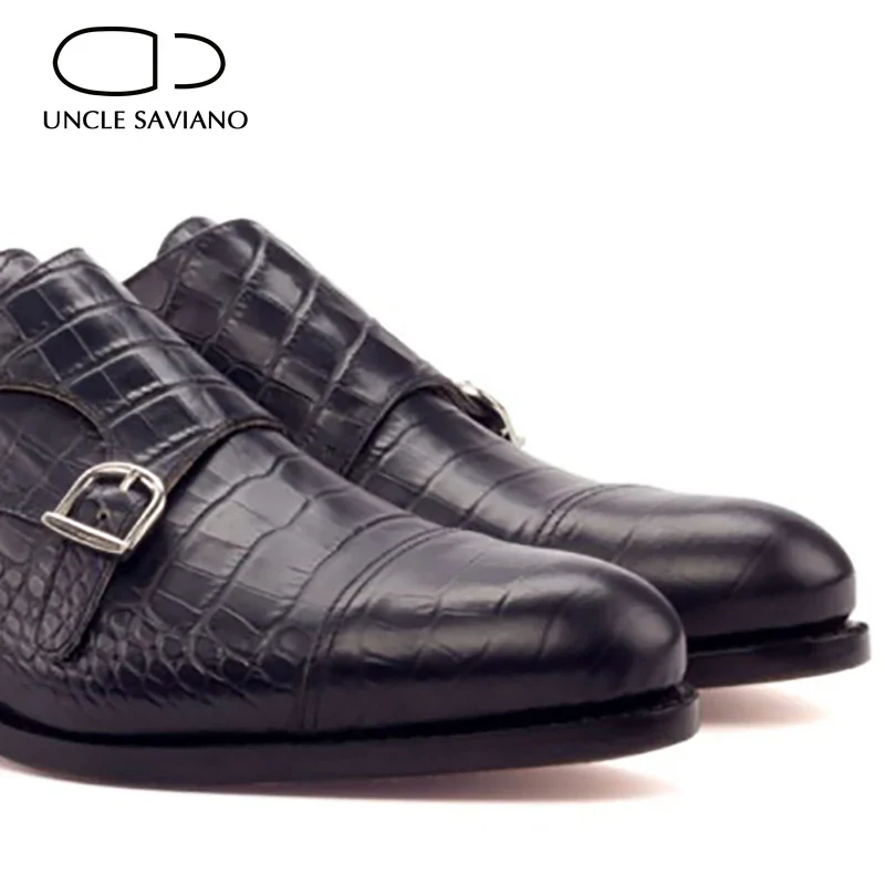 Double Monk Strap Style Dress Men Shoes