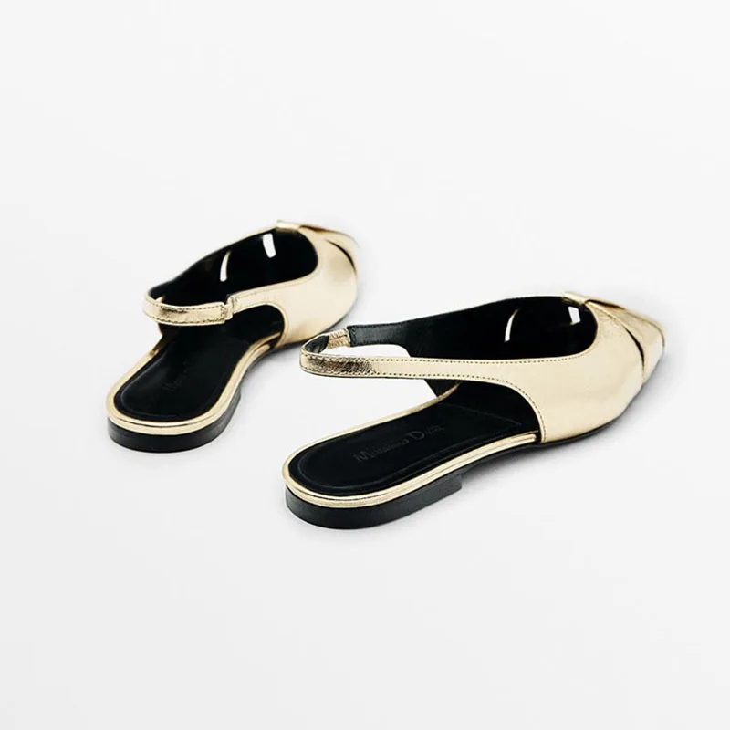 Genuine Leather Women Flat Sandals