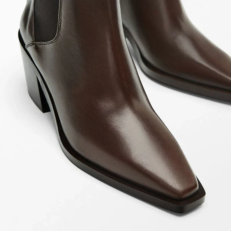 Genuine Leather Women Chelsea Boots