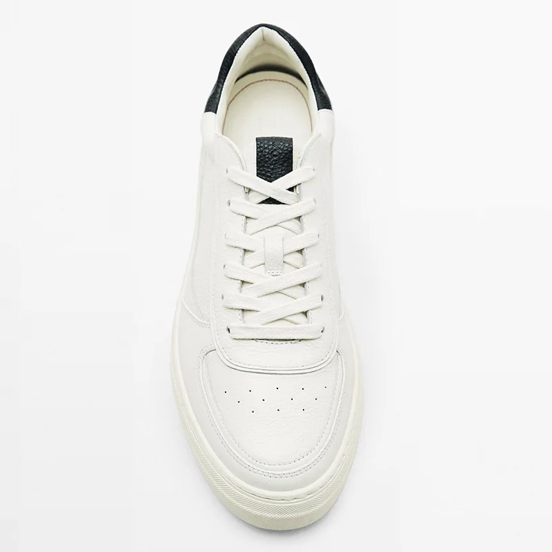 Genuine Leather Men Sneakers Lace Up