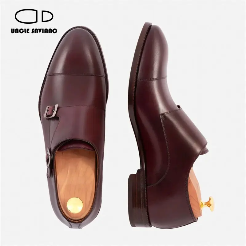 Double Monk Straps Dress Men Shoes