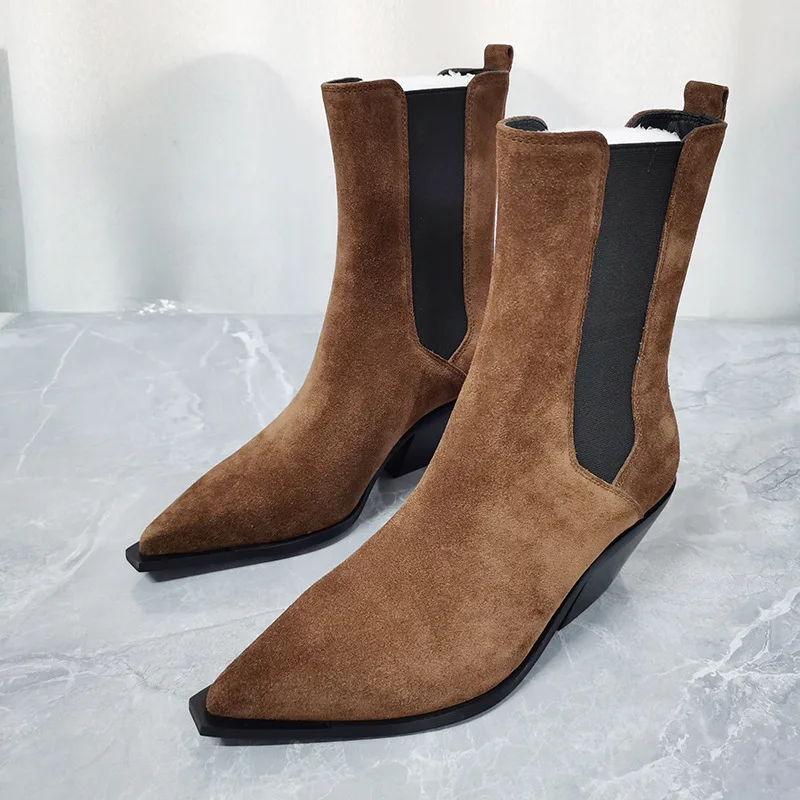 Genuine Leather Women Chelsea Boots