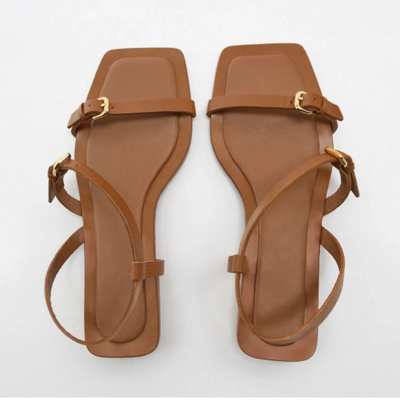 Brown Flat Gladiator Sandals