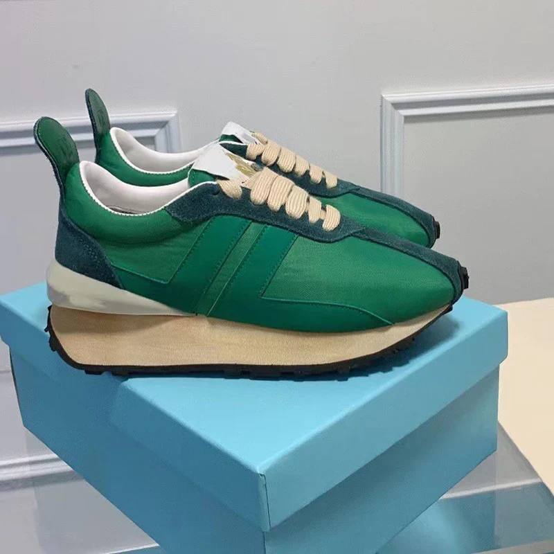 Genuine Leather Women Sneakers Lace Up